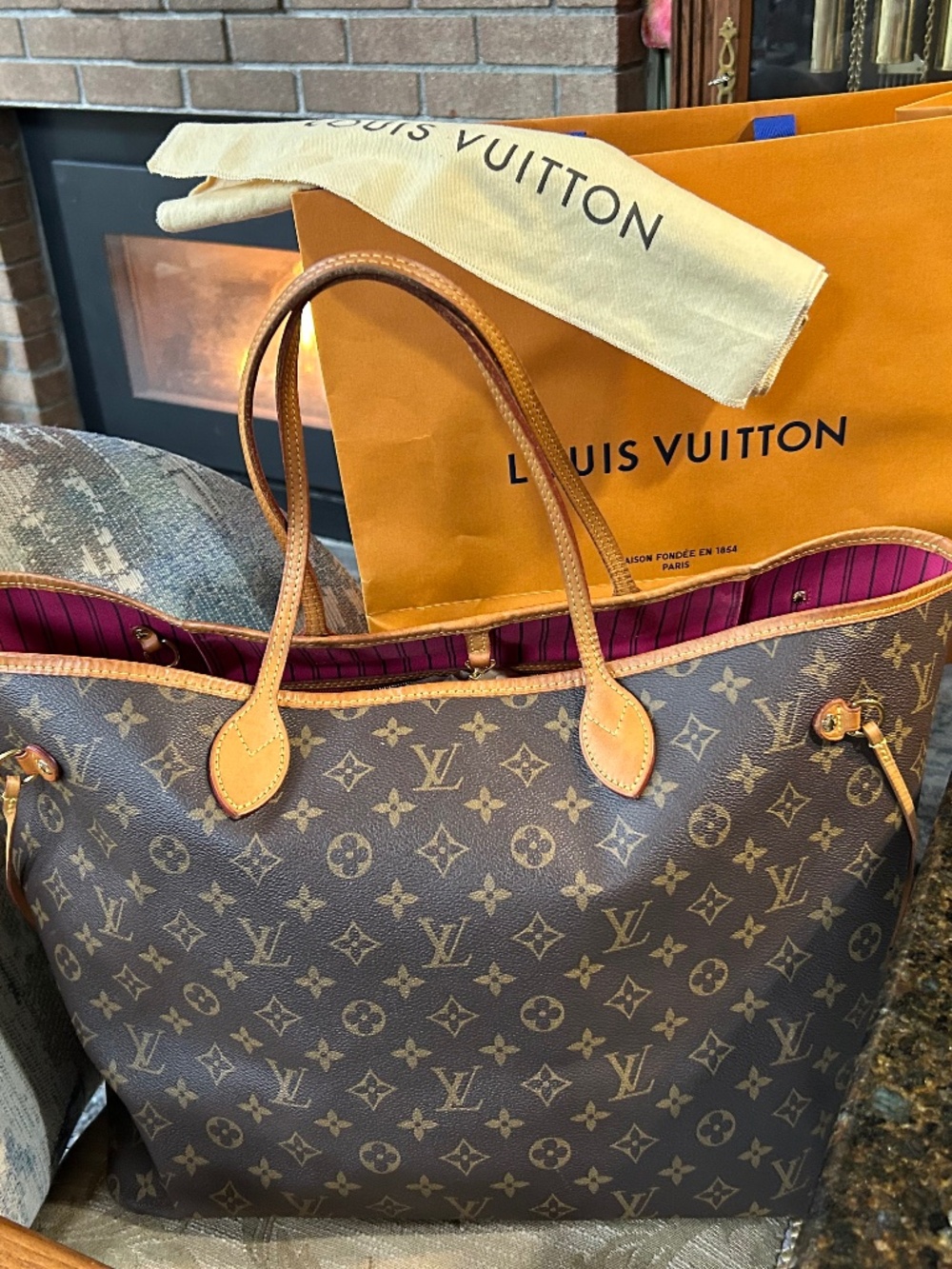 XXL Louis Vuitton NEVERFULL GM rare Pivione🩷